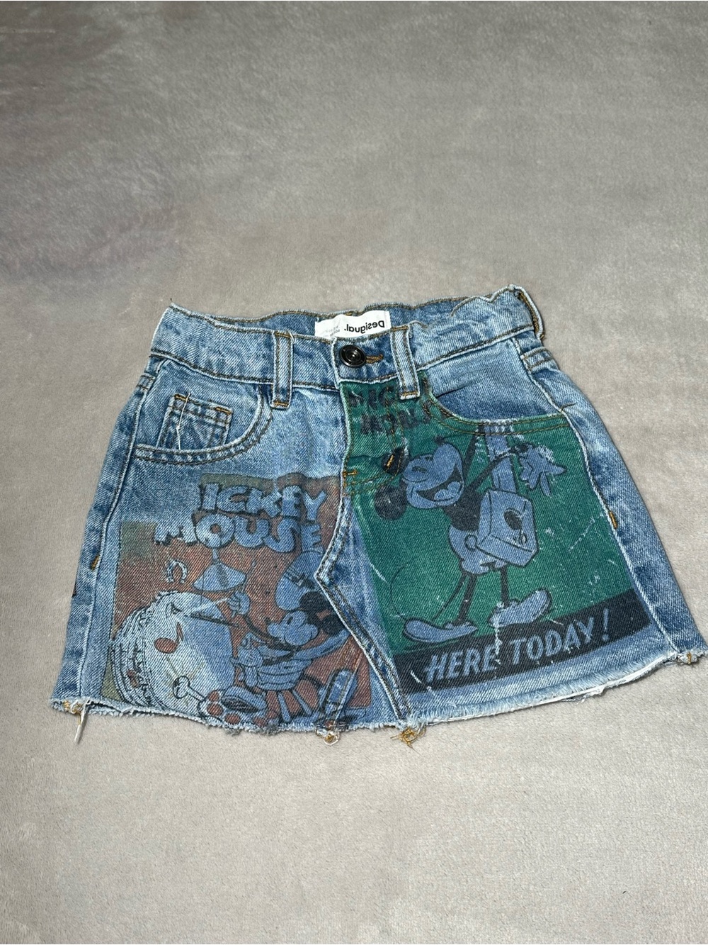 Desigual Denim Mickey Mouse Skirt  Kids Size 3/4